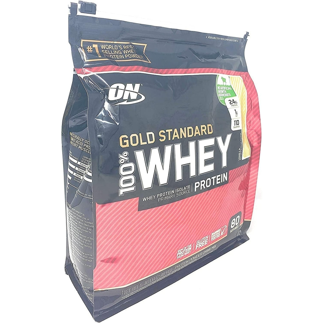 Optimum Nutrition Gold Standard 100% Whey Protein Vanilla Ice Cream 80 Servings Image 3