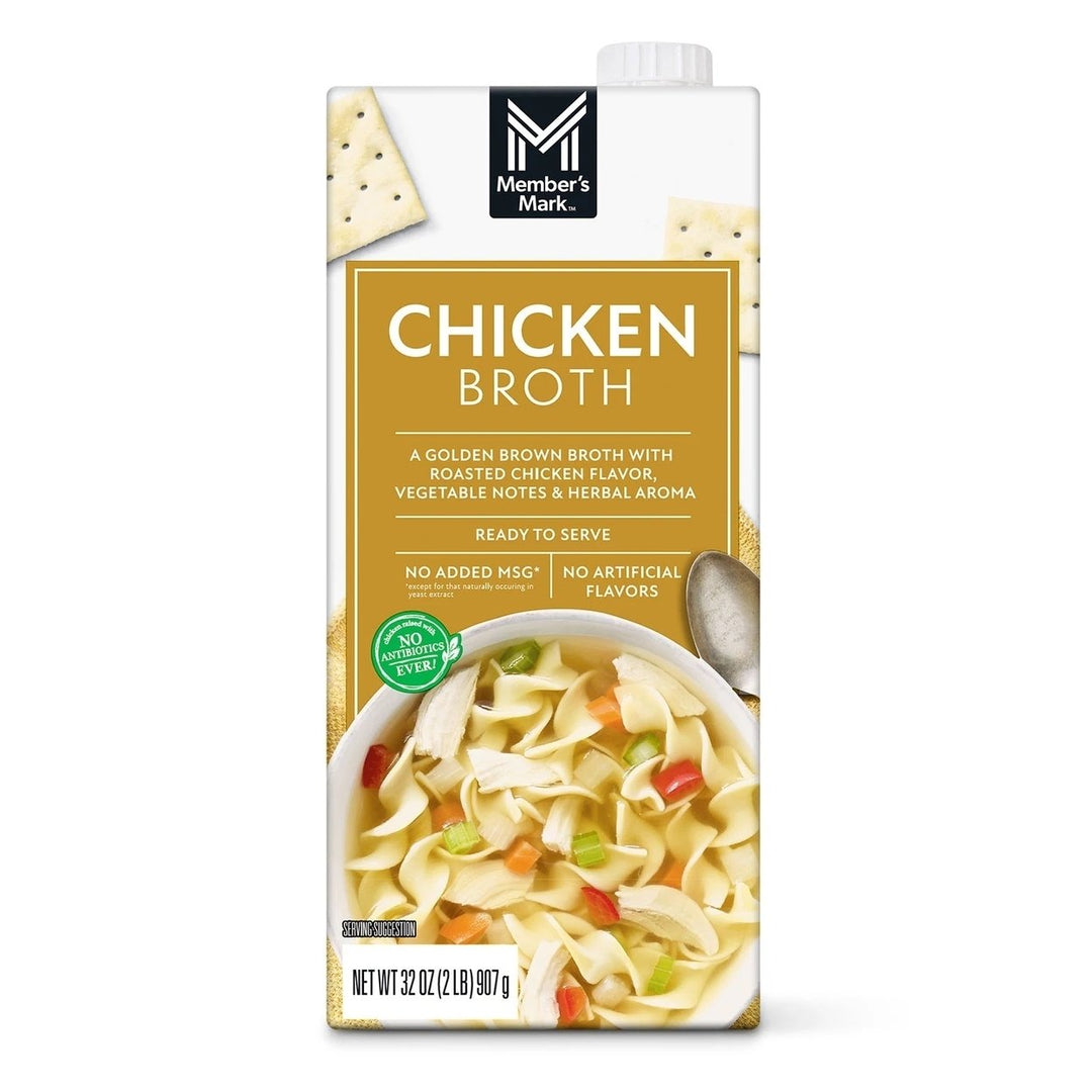 Members Mark Chicken Broth 32 Ounce (Pack of 6) Image 3