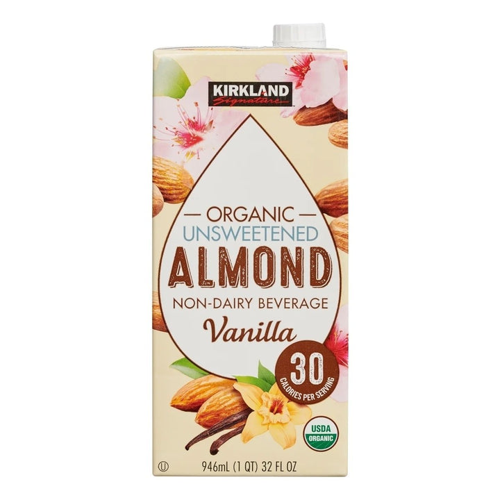 Kirkland Signature Organic Almond Beverage Vanilla 32 Fluid Ounce (Pack of 6) Image 4