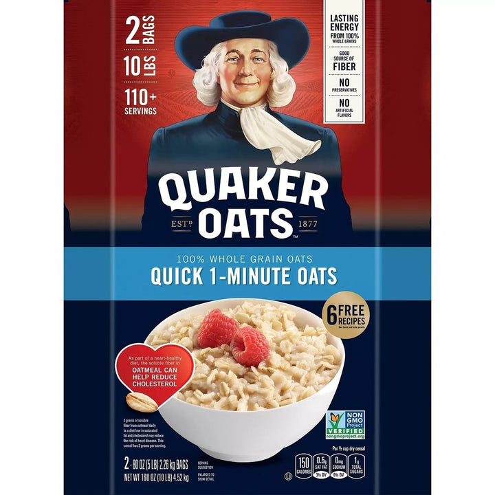 Quaker Oats Quick 1 Minute Oatmeal - 2/5 Pound Image 2