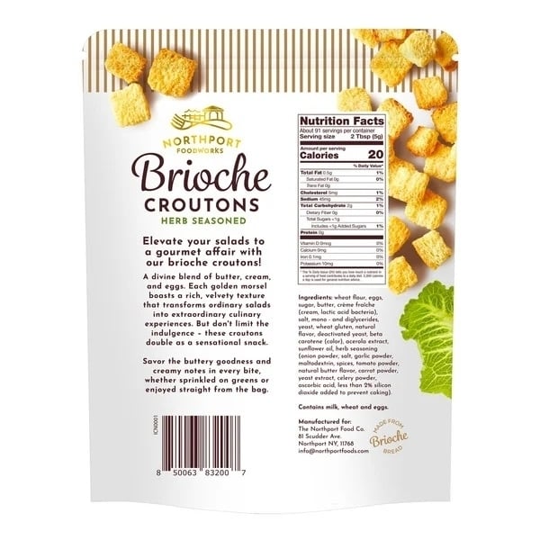 NorthPort Foodworks Brioche Croutons 16 Ounce Image 2