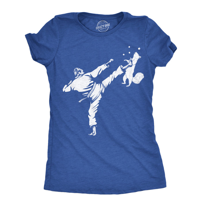 Womens Funny T Shirts Karate Kicked Squirrel Sarcastic Fighting Graphic Tee Image 3