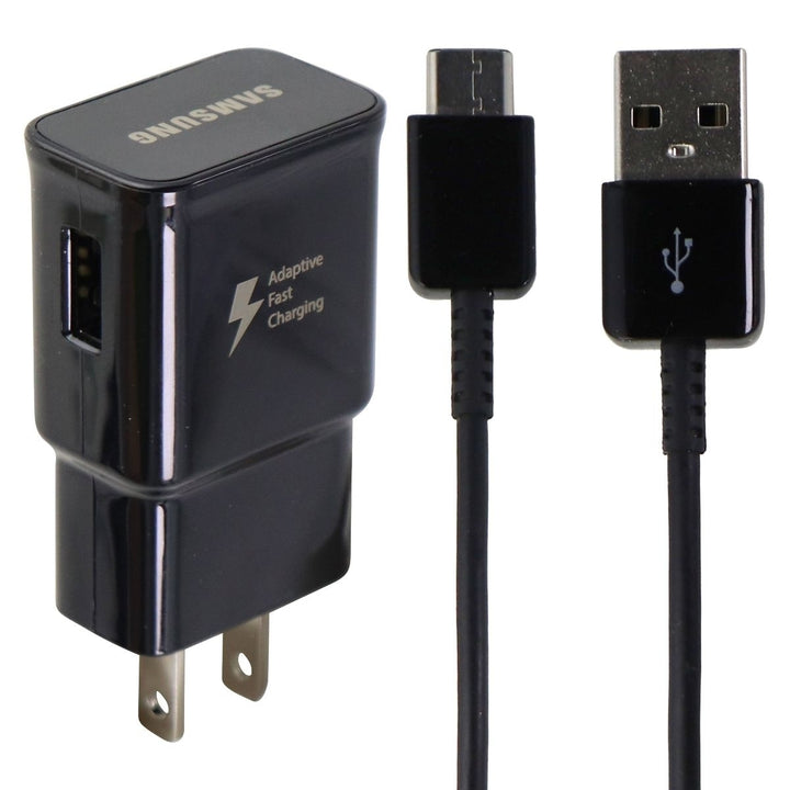 Samsung 15W Fast Charger USB Wall Adapter and USB-C to USB Cable - Black Image 1