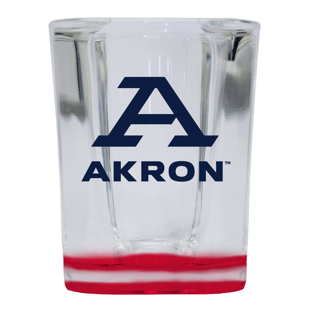 Akron Zips 2 Ounce Shot Glass Square Officially Licensed Collegiate Product Image 1