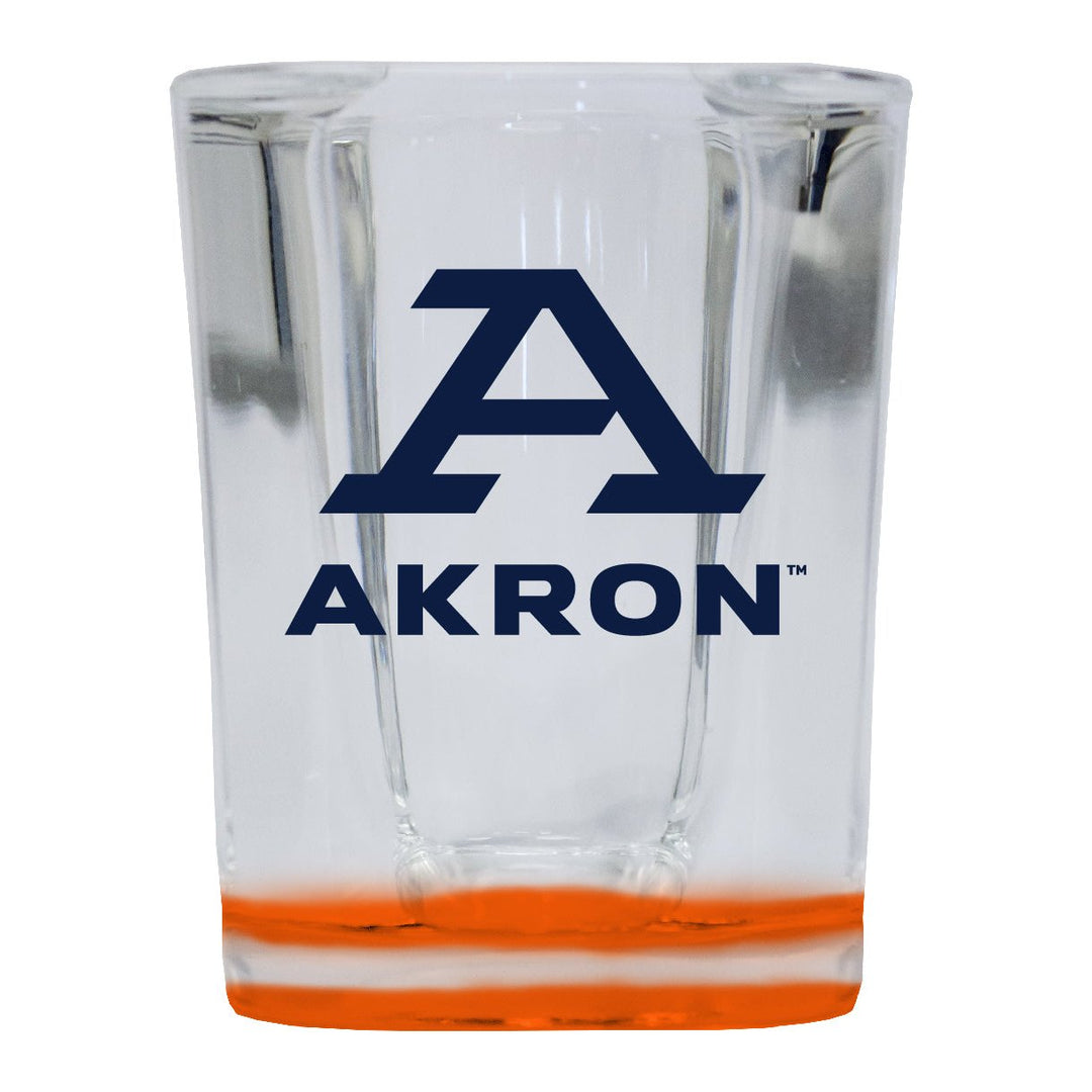 Akron Zips 2 Ounce Shot Glass Square Officially Licensed Collegiate Product Image 1