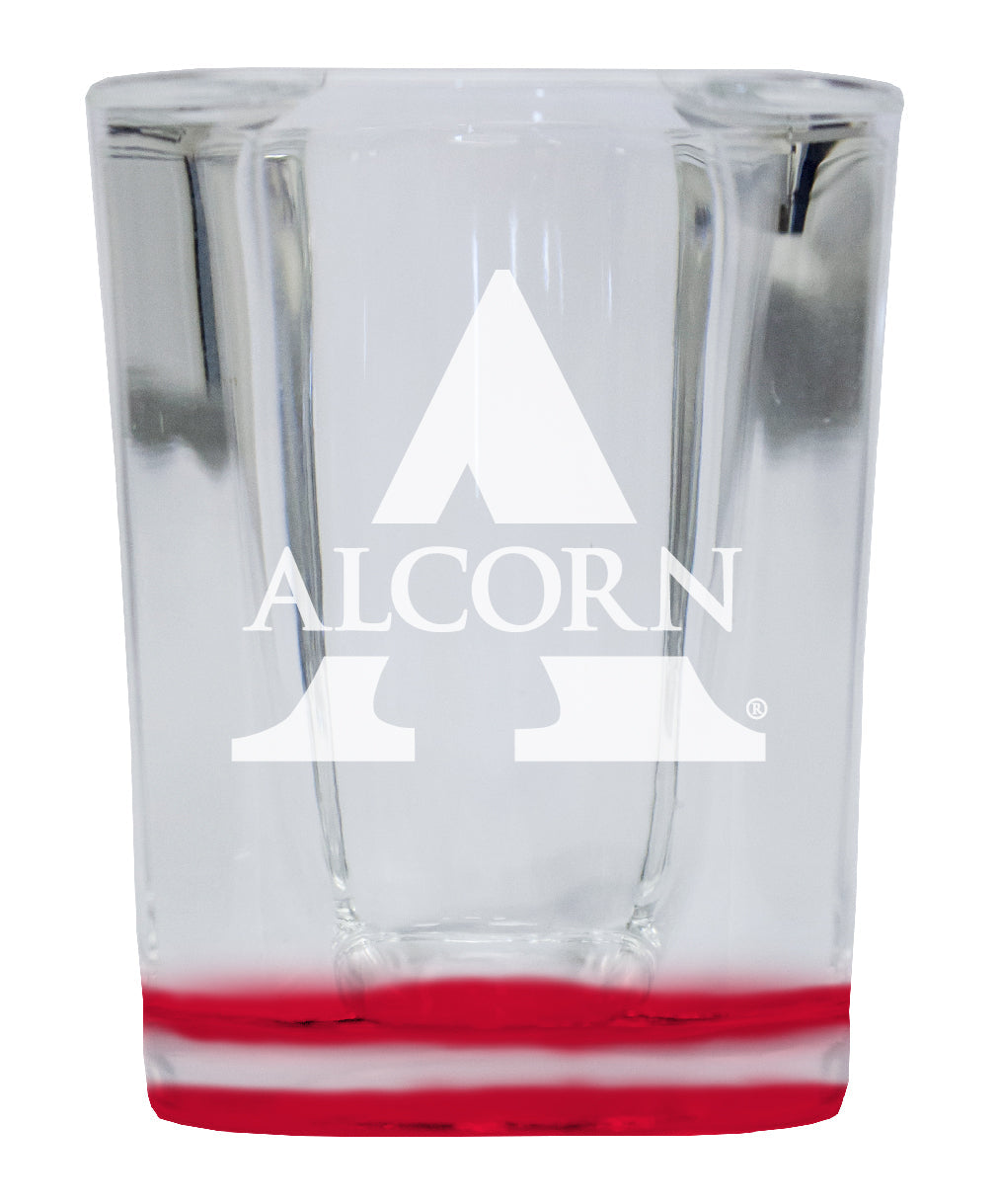 Alcorn State Braves 2 Ounce Engraved Shot Glass Square Officially Licensed Collegiate Product Image 1