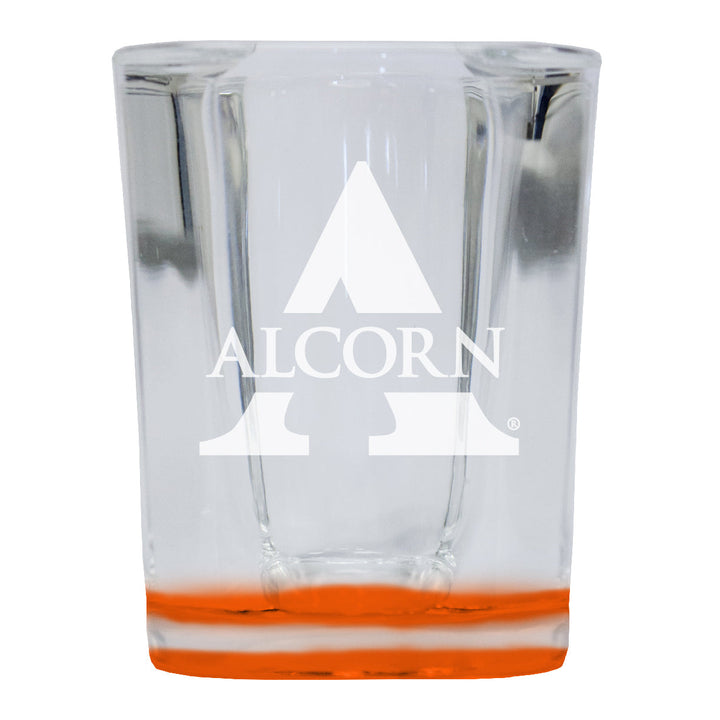 Alcorn State Braves 2 Ounce Engraved Shot Glass Square Officially Licensed Collegiate Product Image 2