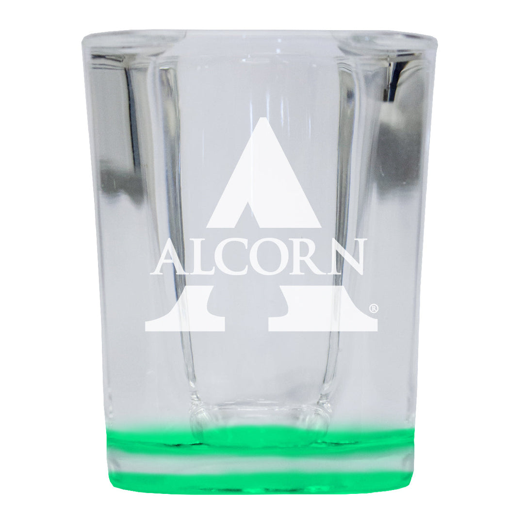 Alcorn State Braves 2 Ounce Engraved Shot Glass Square Officially Licensed Collegiate Product Image 3