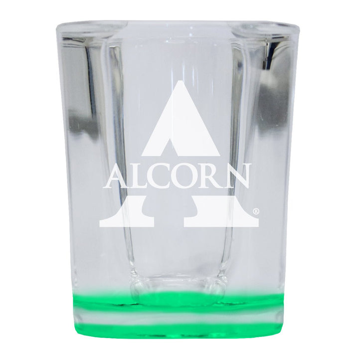 Alcorn State Braves 2 Ounce Engraved Shot Glass Square Officially Licensed Collegiate Product Image 1