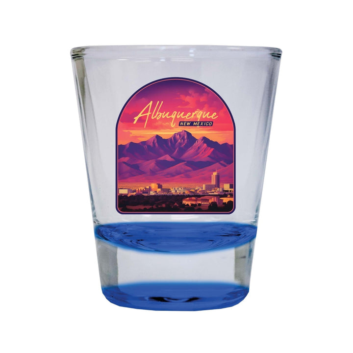 Alburqueque Mexico Design B Souvenir 2 Ounce Shot Glass Round Image 1