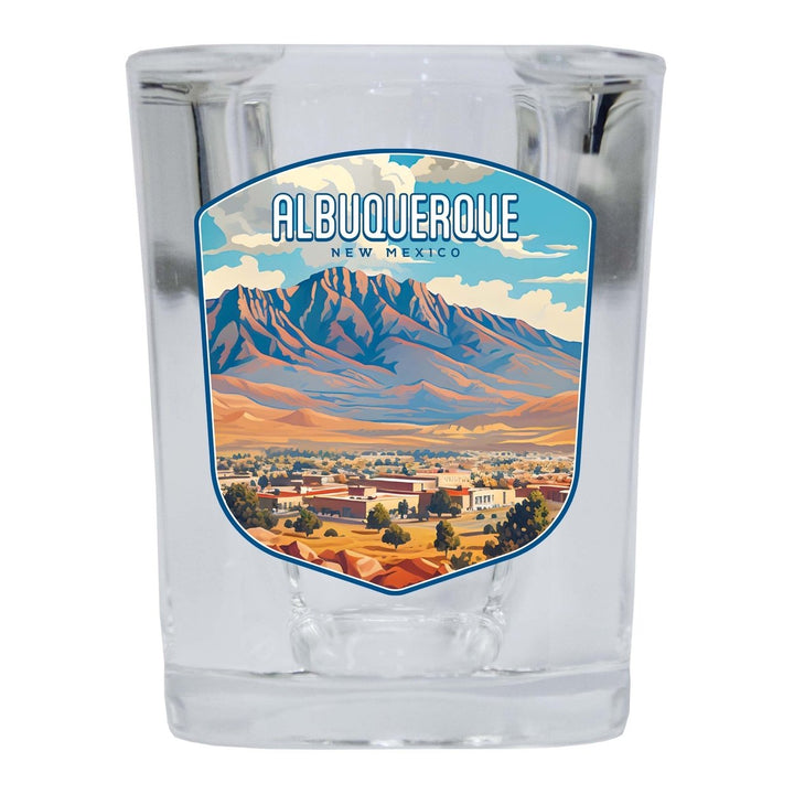 Alburqueque Mexico Design A Souvenir 2 Ounce Shot Glass Square Image 1