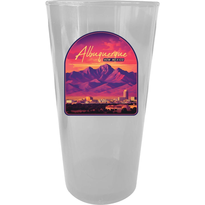 Alburqueque Mexico Design B Souvenir Plastic 16 oz pint Image 1