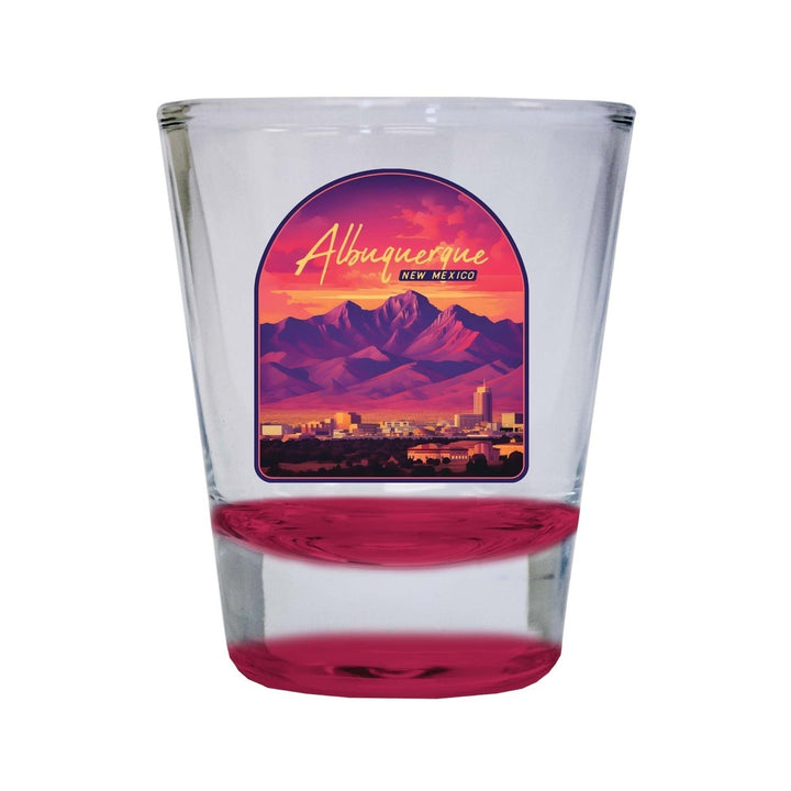 Alburqueque Mexico Design B Souvenir 2 Ounce Shot Glass Round Image 1