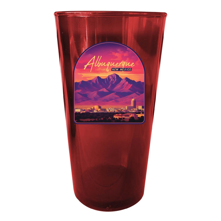 Alburqueque Mexico Design B Souvenir Plastic 16 oz pint Image 3