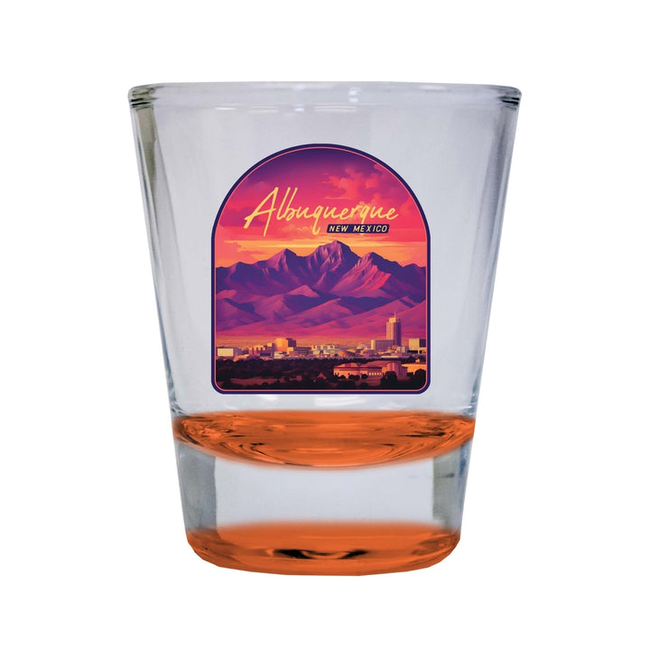 Alburqueque Mexico Design B Souvenir 2 Ounce Shot Glass Round Image 4