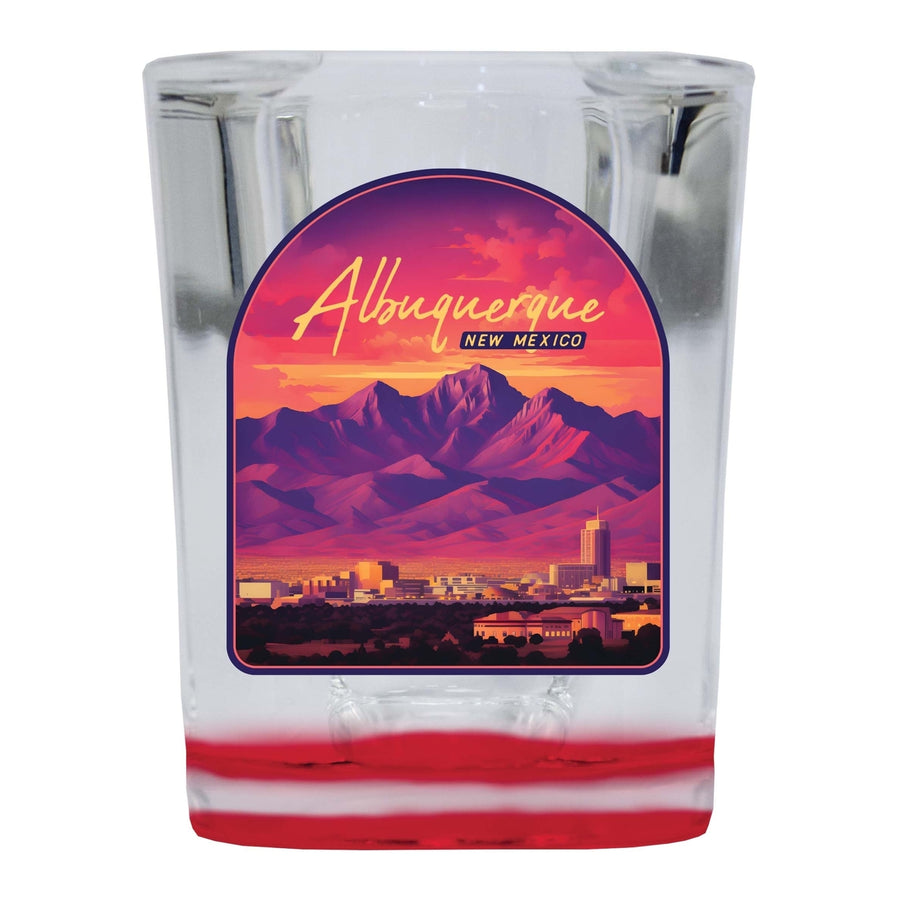 Alburqueque Mexico Design B Souvenir 2 Ounce Shot Glass Square Image 1