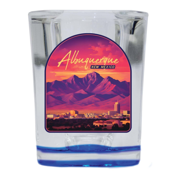 Alburqueque Mexico Design B Souvenir 2 Ounce Shot Glass Square Image 4