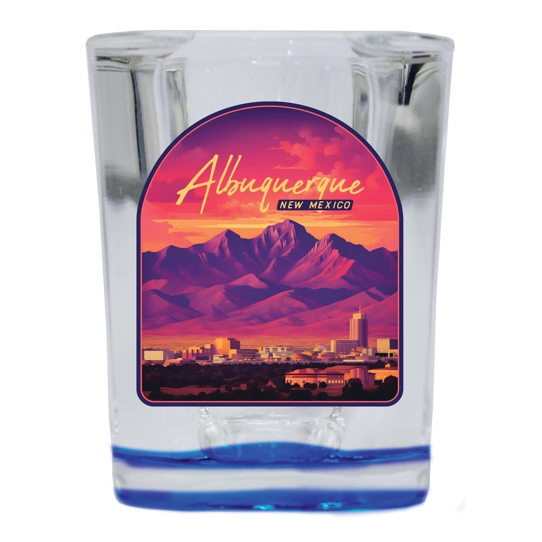 Alburqueque Mexico Design B Souvenir 2 Ounce Shot Glass Square Image 1