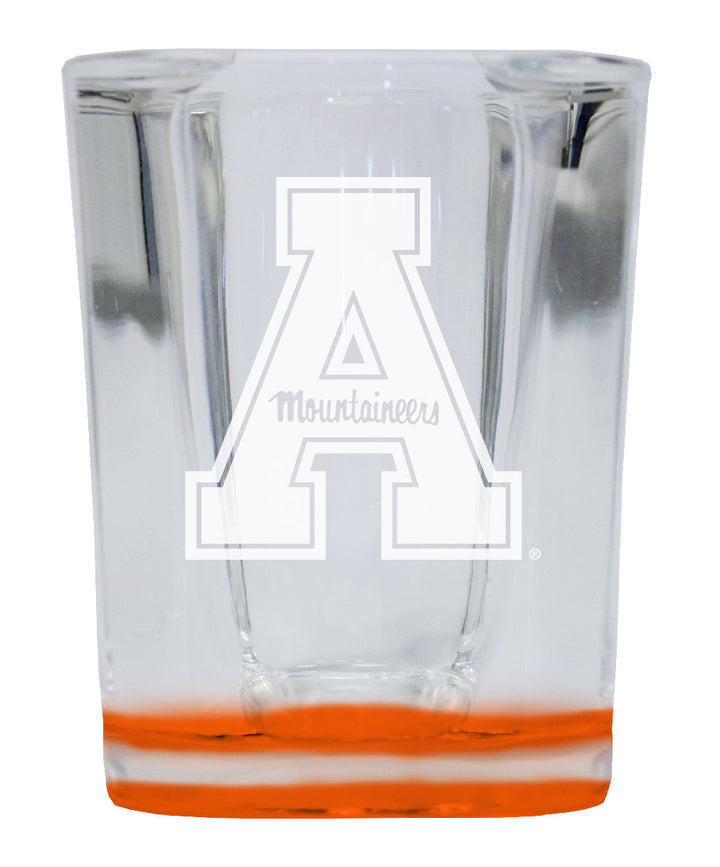 Appalachian State 2 Ounce Engraved Shot Glass Square Officially Licensed Collegiate Product Image 1