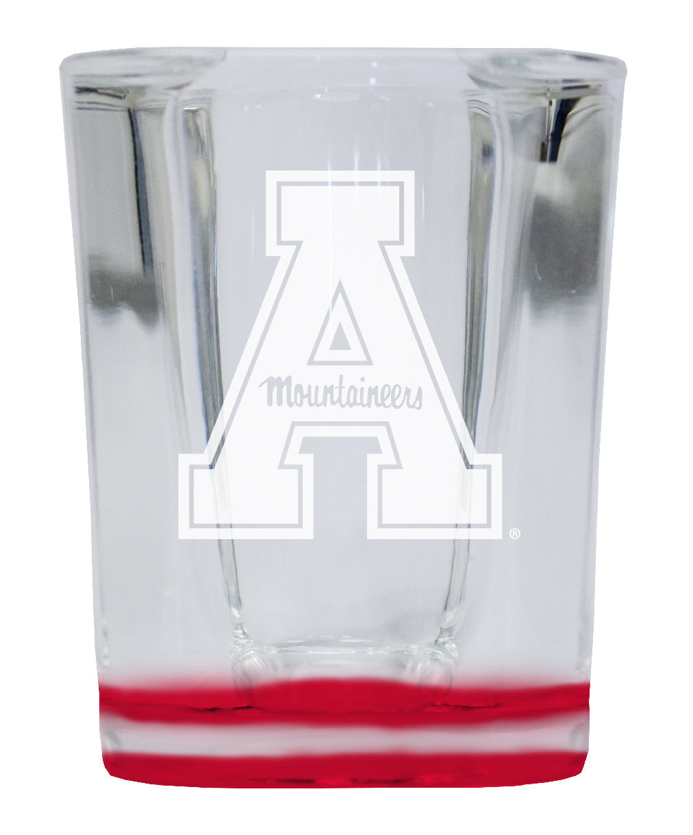 Appalachian State 2 Ounce Engraved Shot Glass Square Officially Licensed Collegiate Product Image 2