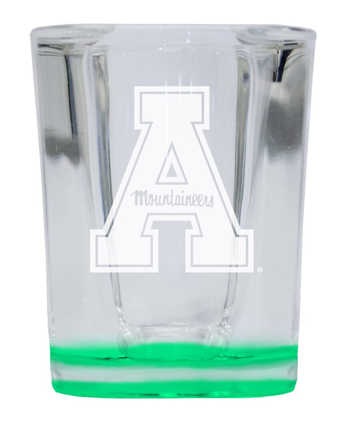 Appalachian State 2 Ounce Engraved Shot Glass Square Officially Licensed Collegiate Product Image 1