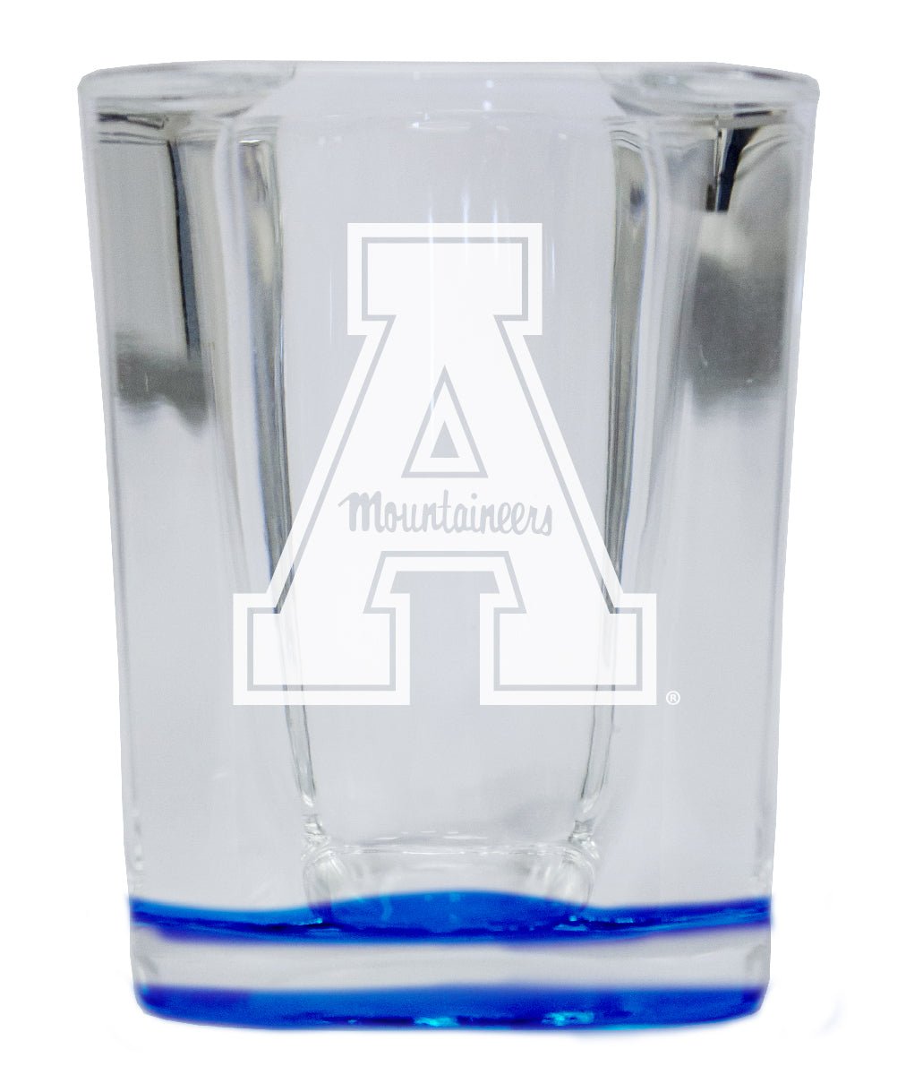 Appalachian State 2 Ounce Engraved Shot Glass Square Officially Licensed Collegiate Product Image 4