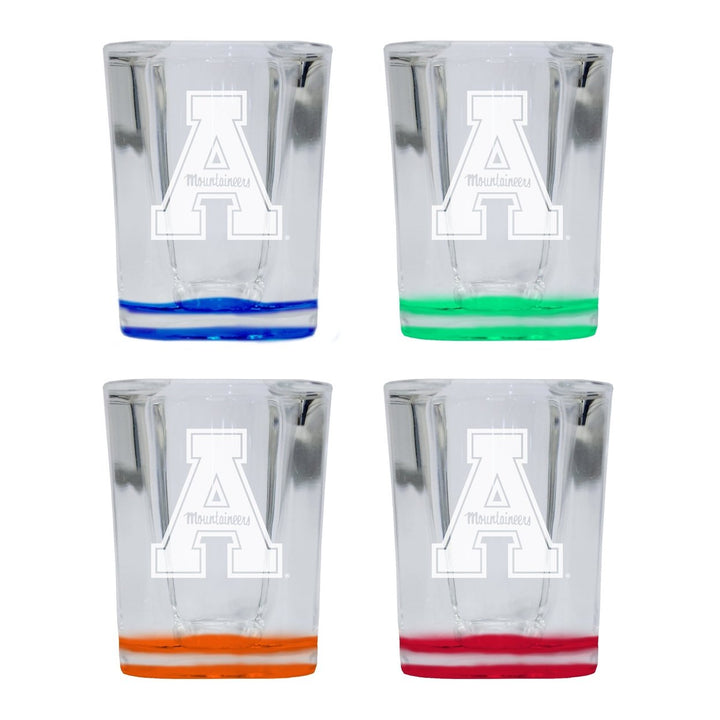 Appalachian State 2 Ounce Engraved Shot Glass Square Officially Licensed Collegiate Product Image 4