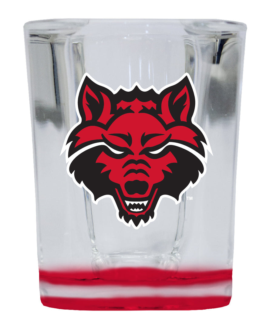 Arkansas State 2 Ounce Shot Glass Square Officially Licensed Collegiate Product Image 1