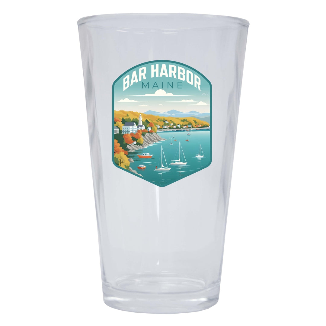 Bar Harbor Maine Design A Souvenir 16 oz Pint Glass Image 1