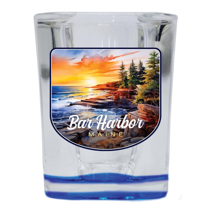 Bar Harbor Maine Design B Souvenir 2 Ounce Shot Glass Square Image 1