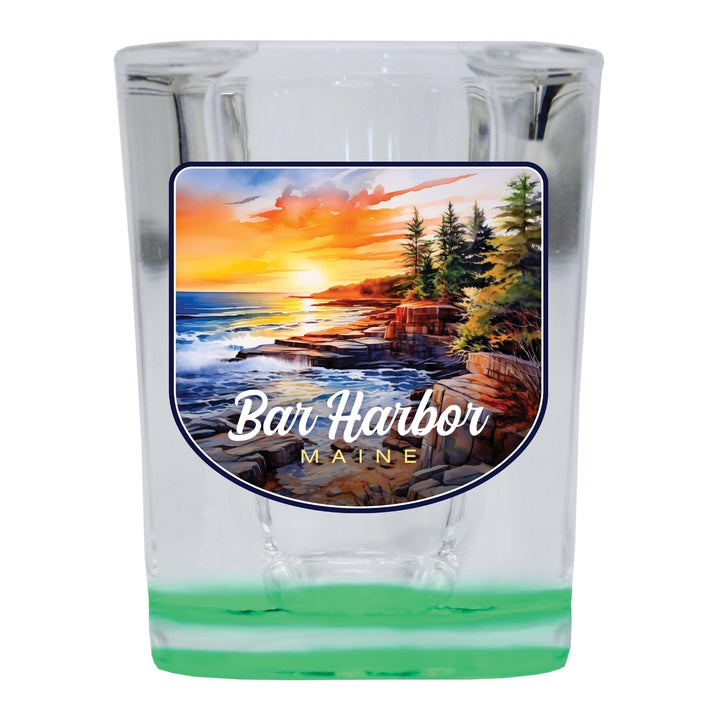 Bar Harbor Maine Design B Souvenir 2 Ounce Shot Glass Square Image 2