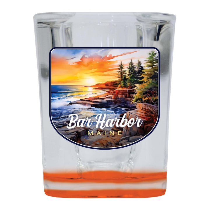 Bar Harbor Maine Design B Souvenir 2 Ounce Shot Glass Square Image 3