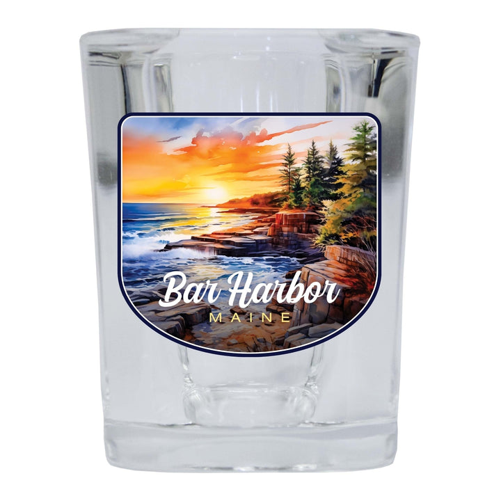 Bar Harbor Maine Design B Souvenir 2 Ounce Shot Glass Square Image 4