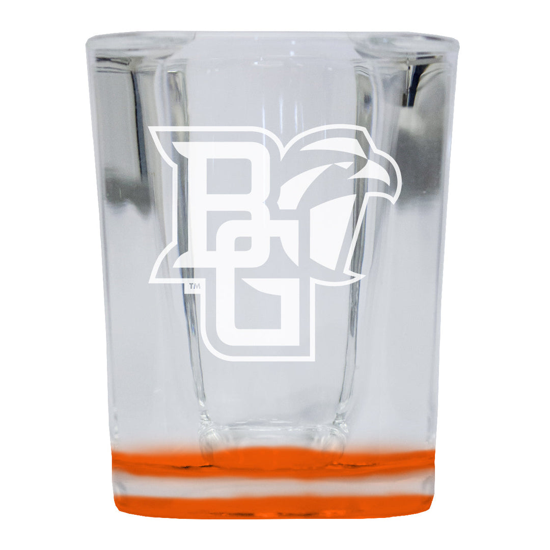 Bowling Green Falcons 2 Ounce Engraved Shot Glass Square Officially Licensed Collegiate Product Image 2