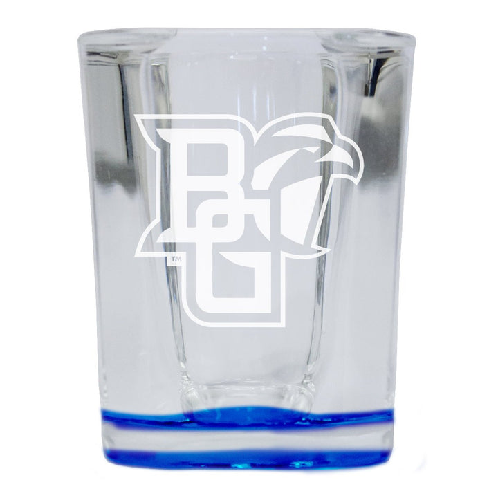 Bowling Green Falcons 2 Ounce Engraved Shot Glass Square Officially Licensed Collegiate Product Image 1