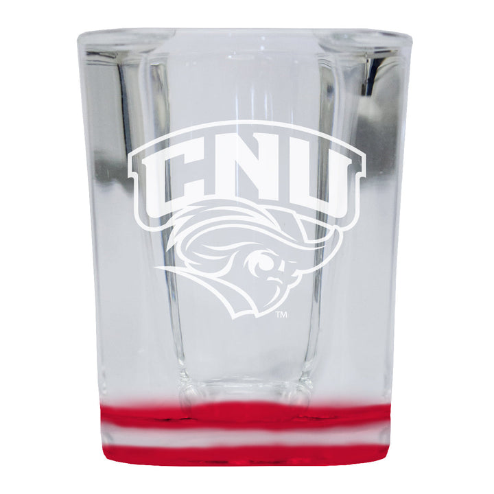 Christopher Newport Captains 2 Ounce Engraved Shot Glass Square Officially Licensed Collegiate Product Image 2