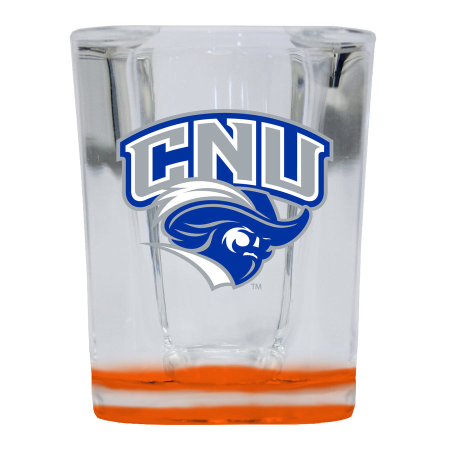 Christopher Newport Captains 2 Ounce Shot Glass Square Officially Licensed Collegiate Product Image 1