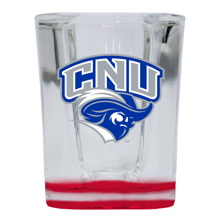 Christopher Newport Captains 2 Ounce Shot Glass Square Officially Licensed Collegiate Product Image 2