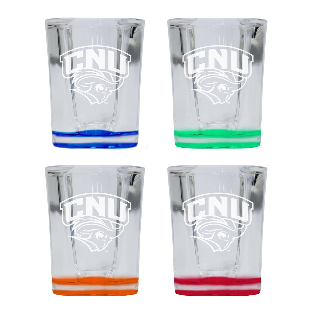 Christopher Newport Captains 2 Ounce Engraved Shot Glass Square Officially Licensed Collegiate Product Image 4