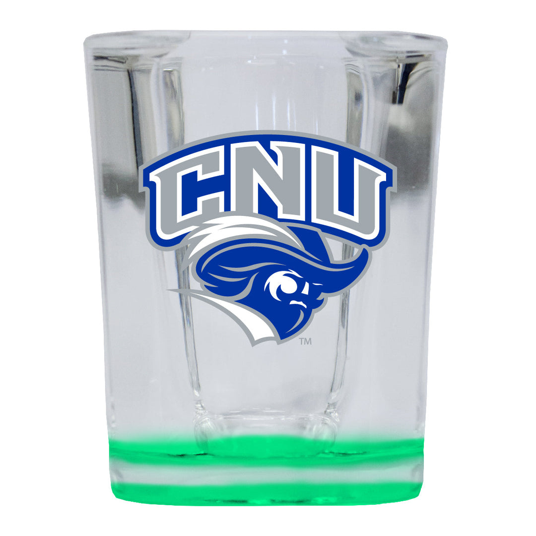 Christopher Newport Captains 2 Ounce Shot Glass Square Officially Licensed Collegiate Product Image 3