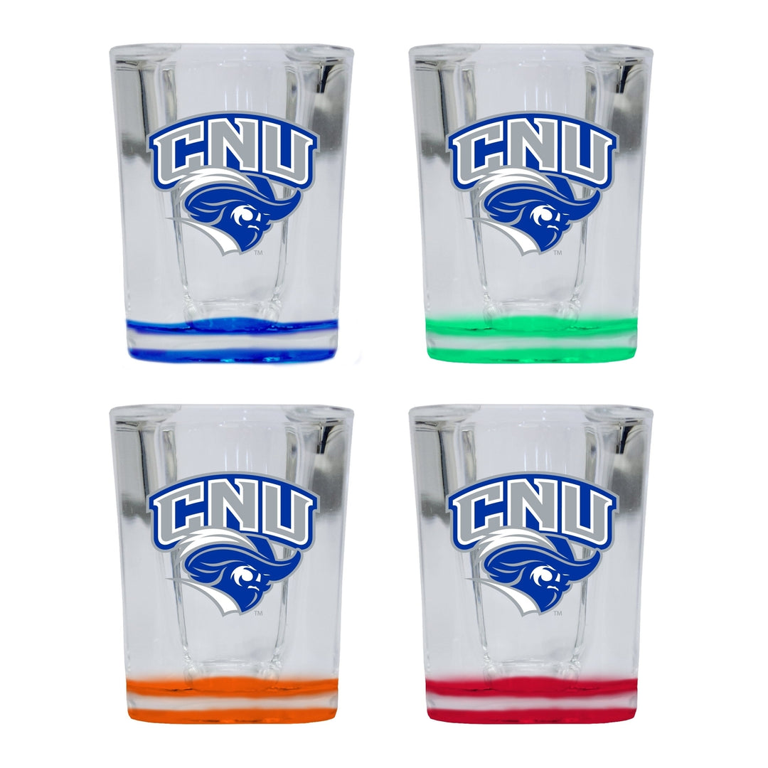 Christopher Newport Captains 2 Ounce Shot Glass Square Officially Licensed Collegiate Product Image 4