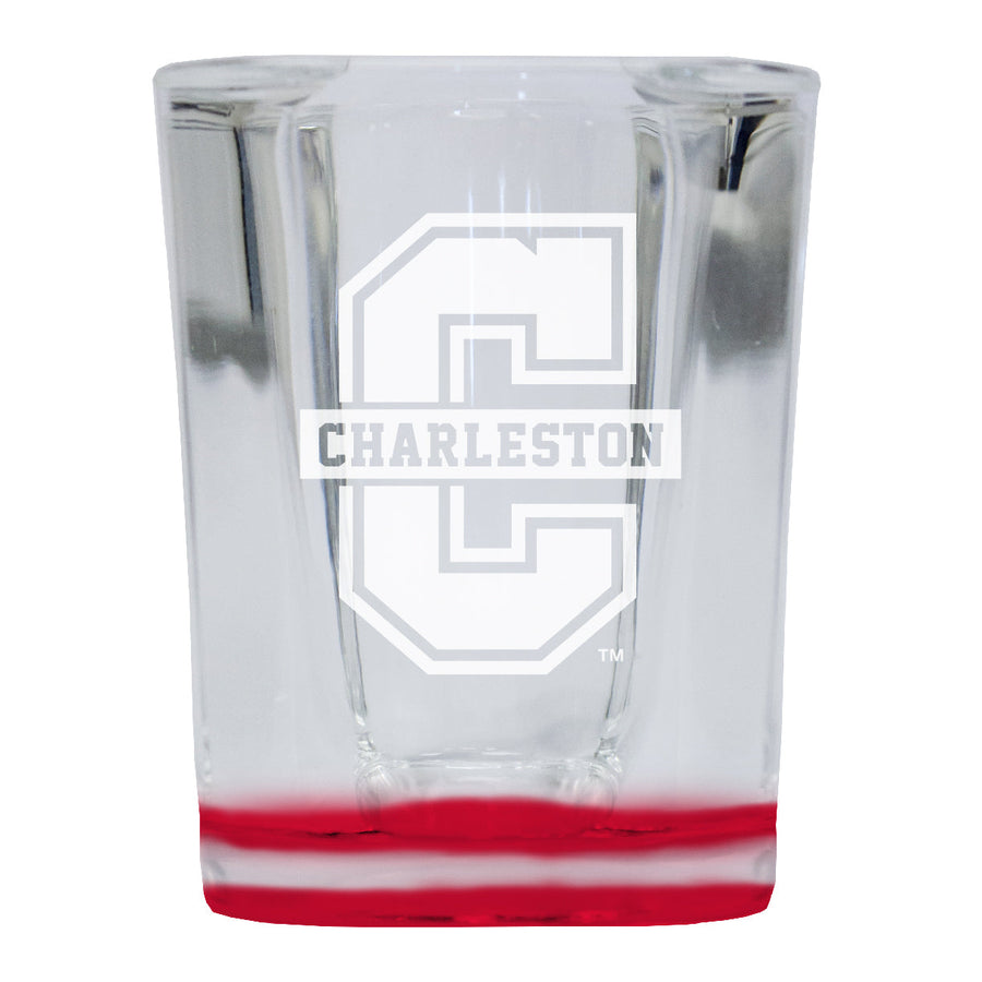 College of Charleston 2 Ounce Engraved Shot Glass Square Officially Licensed Collegiate Product Image 1