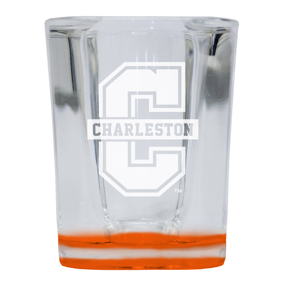 College of Charleston 2 Ounce Engraved Shot Glass Square Officially Licensed Collegiate Product Image 2