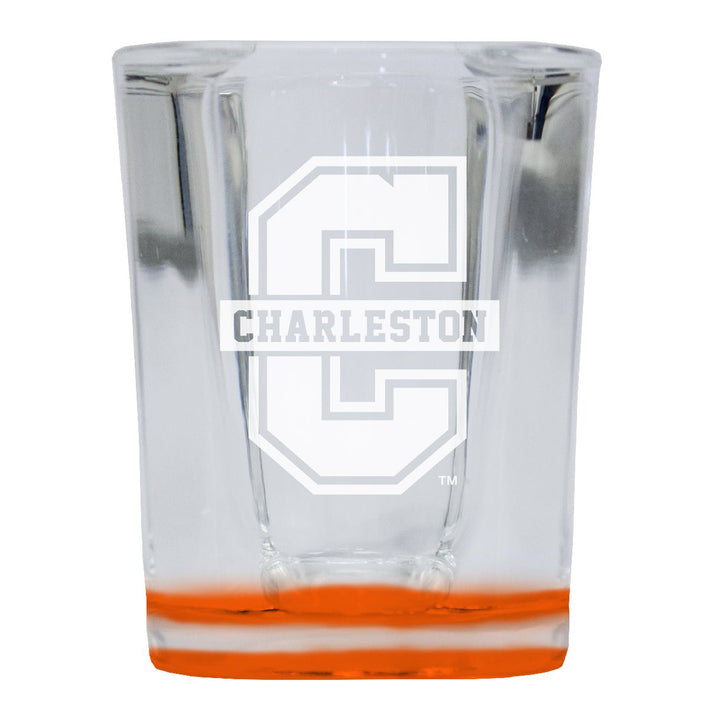 College of Charleston 2 Ounce Engraved Shot Glass Square Officially Licensed Collegiate Product Image 1