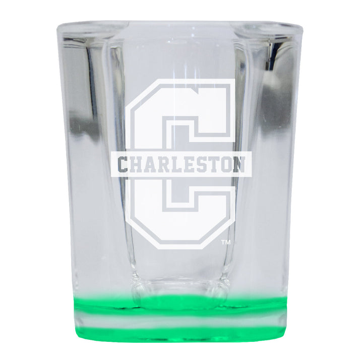 College of Charleston 2 Ounce Engraved Shot Glass Square Officially Licensed Collegiate Product Image 3