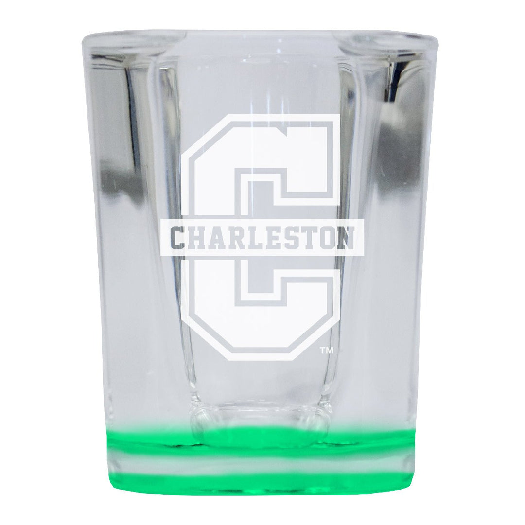 College of Charleston 2 Ounce Engraved Shot Glass Square Officially Licensed Collegiate Product Image 1