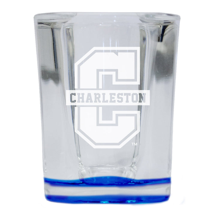 College of Charleston 2 Ounce Engraved Shot Glass Square Officially Licensed Collegiate Product Image 4