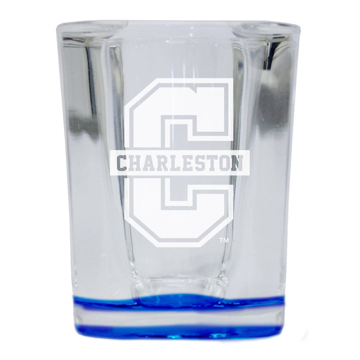 College of Charleston 2 Ounce Engraved Shot Glass Square Officially Licensed Collegiate Product Image 1