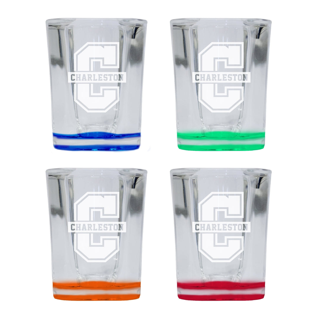 College of Charleston 2 Ounce Engraved Shot Glass Square Officially Licensed Collegiate Product Image 4