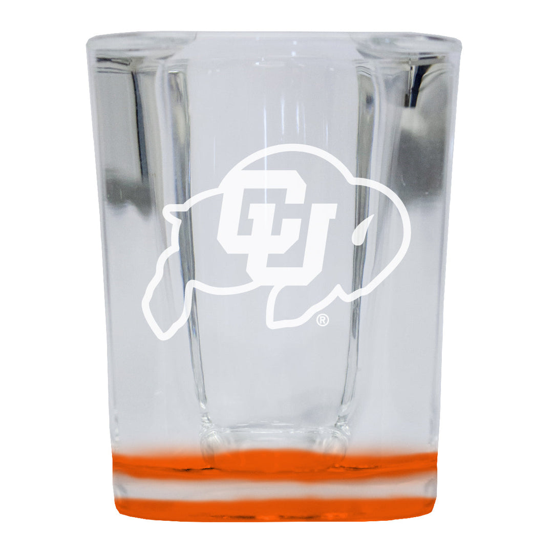 Colorado Buffaloes 2 Ounce Engraved Shot Glass Square Officially Licensed Collegiate Product Image 2